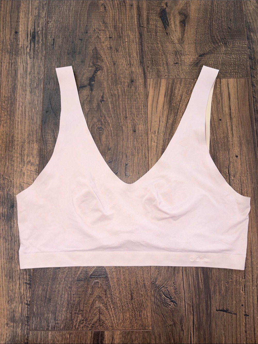 aerie Pale Pink Seamless V-Neck Bralette